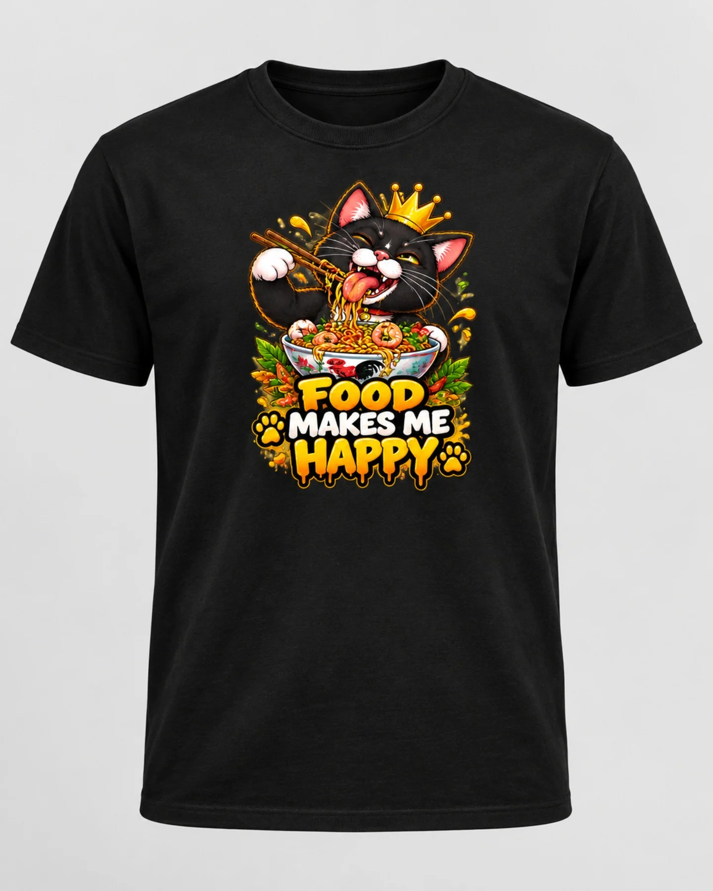 Toung Un · Food Makes Me Happy Tee